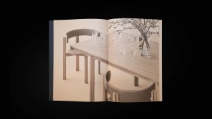 Open Karakter catalogue with furniture photography