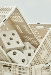 MODU Storage Crates photographed in a minimal colour-led composition