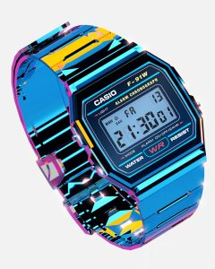 Rendered abstraction of the Casio F-91W wristwatch